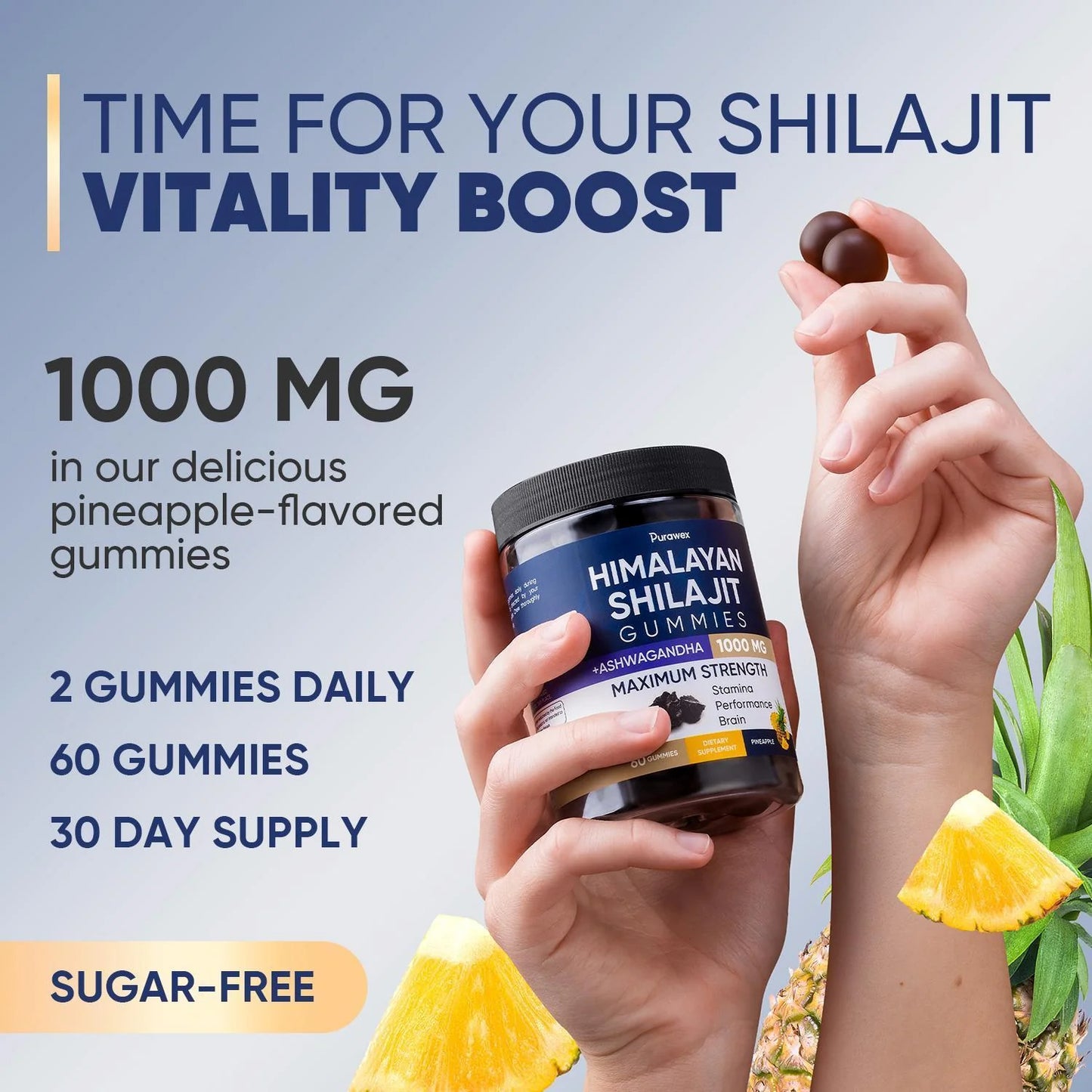 Shilajit Gummies 1000Mg, Shilajit Gummies for Men and Women, Energy, Immunity