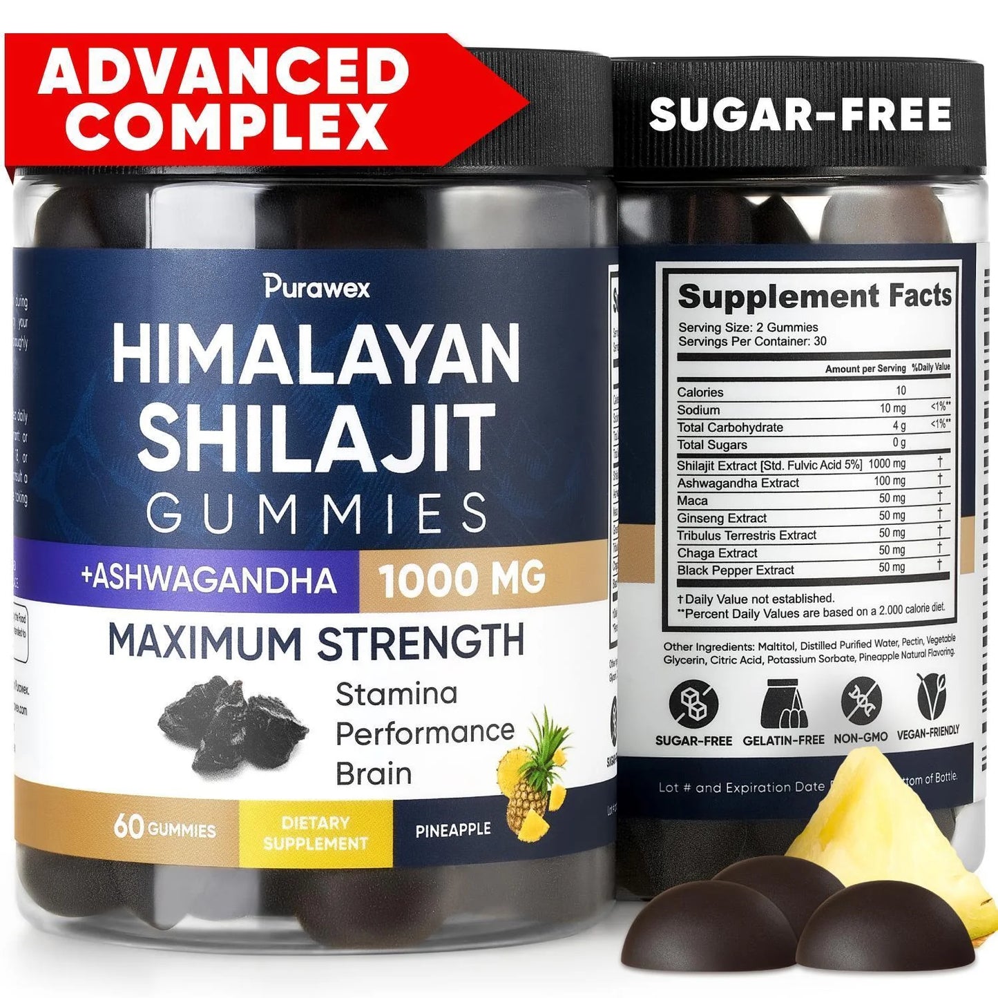 Shilajit Gummies 1000Mg, Shilajit Gummies for Men and Women, Energy, Immunity